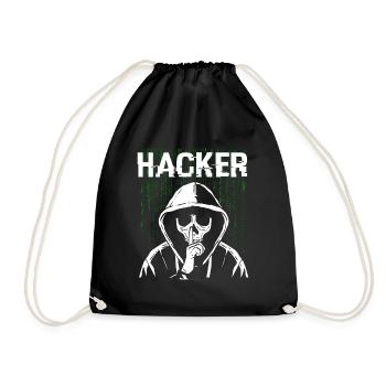 Hacker Skull Hacking Programmation Dark Net - Sac de sport léger - noir - Devant