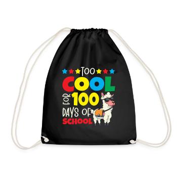 Too Cool For 100 Days Of School - Drawstring Bag - black - Front
