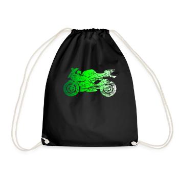 Motorcyclist Motorcyclist Gift - Drawstring Bag - black - Front