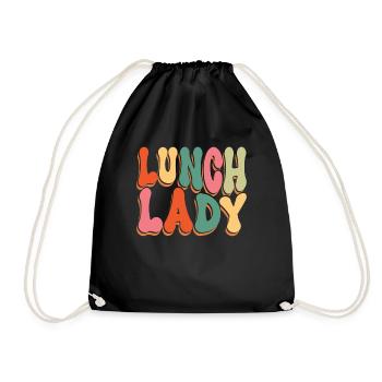 Lunch Lady Cafeteria Worker - Drawstring Bag - black - Front
