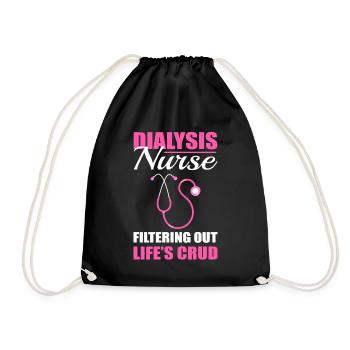 Une infirmière en dialyse filtre la dialyse grossière de la vie - Sac de sport léger - noir - Devant