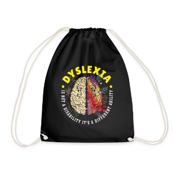 La dyslexie est une capacité différente Conscience de la dyslexie - Sac de sport léger - noir - Devant