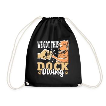 We Got This Dock Diving Dog Jumping - Drawstring Bag - black - Front