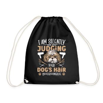 Je juge silencieusement le chien à poils de votre chien - Sac de sport léger - noir - Devant