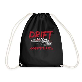 Drift Happens Drifting Car Racing - Drawstring Bag - black - Front