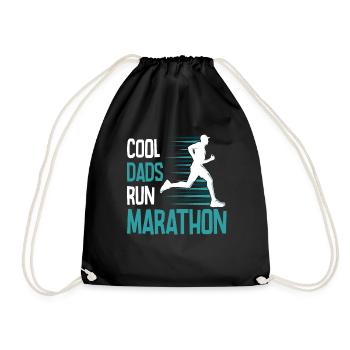 Laufen Sie 26,2 Meilen Marathon Herausforderung - Turnbeutel - Schwarz - Vorne