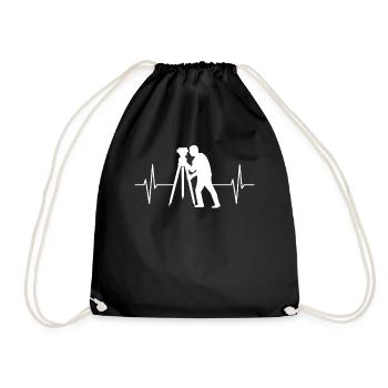 Géomètre Géomètre Ligne ECG Cadeau - Sac de sport léger - noir - Devant