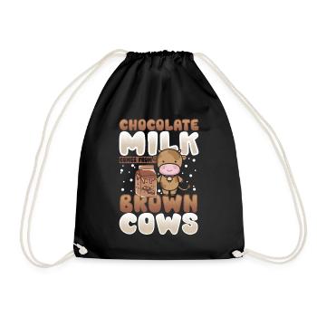 Chocolate Milk Comes From Brown Cows Cocoa Milk - Drawstring Bag - black - Front