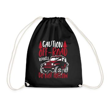 Attention véhicule hors route ne suivez pas hors route - Sac de sport léger - noir - Devant