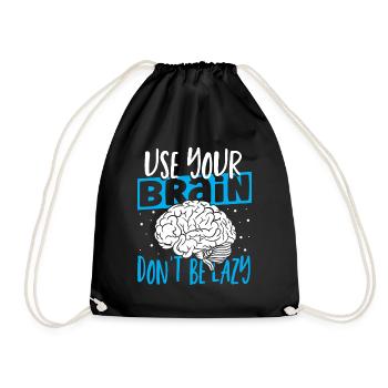 Utilisez votre cerveau Ne soyez pas paresseux Neuroscience - Sac de sport léger - noir - Devant