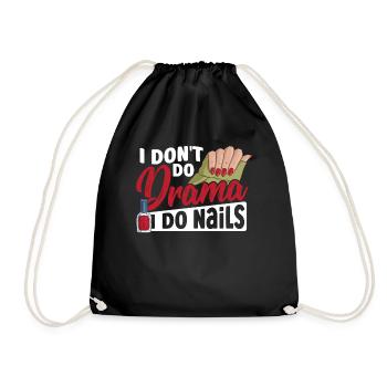 Je ne fais pas de théâtre Je fais des ongles Nail Tech Nail - Sac de sport léger - noir - Devant