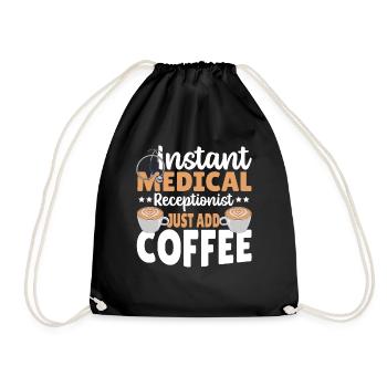 Réceptionniste médical instantané Il suffit d’ajouter du café - Sac de sport léger - noir - Devant