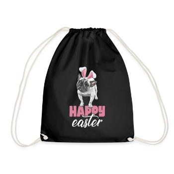 Frohe Ostern French Bulldog - Turnbeutel - Schwarz - Vorne