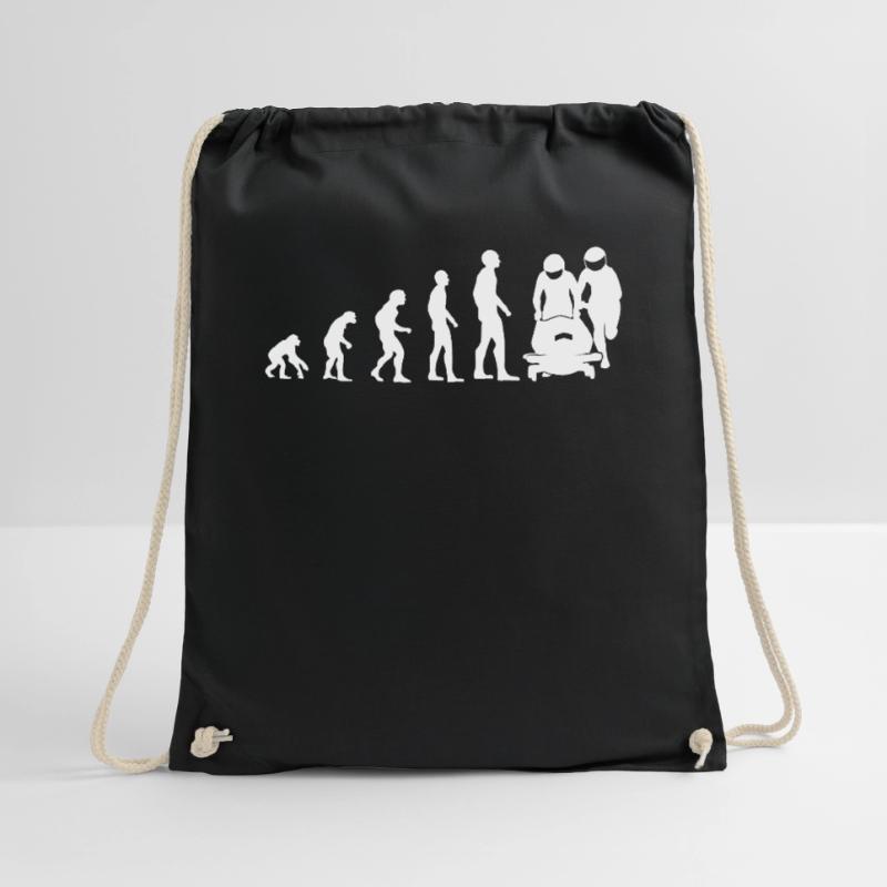 Bobfahrer Evolution Bobfahren Bobsport Geschenk Turnbeutel
