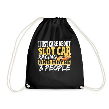 Je me soucie juste de Slot Car Racing Slotcar Racer - Sac de sport léger - noir - Devant