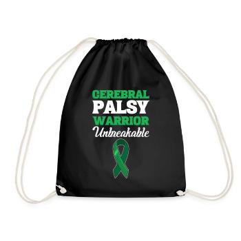Cerebral Palsy Warrior Unbreakable Cerebral Palsy - Turnbeutel - Schwarz - Vorne