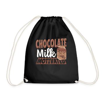 Chocolate Milk Motivated Cocoa Milk Milkshake - Drawstring Bag - black - Front