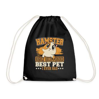 Hamster Highly Recommended Best Pet I Ever Had - Drawstring Bag - black - Front