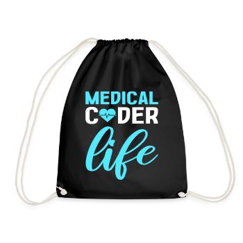 Medical Coder Life Clinical Coder Medical Coding - Turnbeutel - Schwarz - Vorne