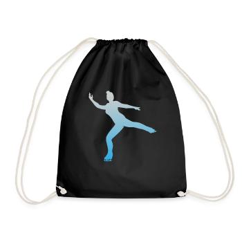 Patinage artistique Patinage artistique Patinage sur glace Cadeau - Sac de sport léger - noir - Devant