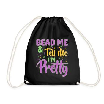 Bead Me & Tell Me I'm Pretty Mardi Gras Beads - Turnbeutel - Schwarz - Vorne