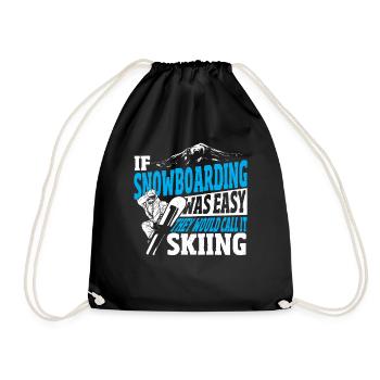 Snowboarden Snowboarding Winter Freestyle Schnee - Turnbeutel - Schwarz - Vorne