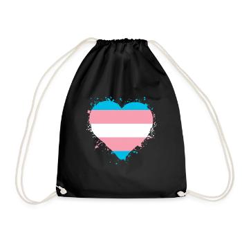 Fierté Cœur LGBTQ - Sac de sport léger - noir - Devant