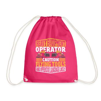 Opérateur de machine Opérateur de machine de construction Machines de construction - Sac de sport léger - fuchsia - Devant