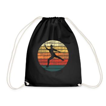 Patinage artistique Patinage sur glace Retro Vintage Cadeau - Sac de sport léger - noir - Devant