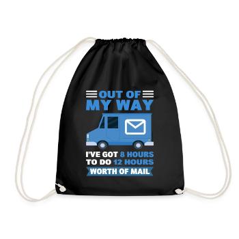 Hors de mon chemin, j’ai 8 heures pour faire de la poste - Sac de sport léger - noir - Devant