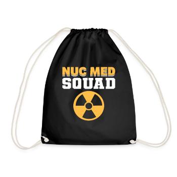 Nuc Med Squad Nuclear Medicine Technologist - Drawstring Bag - black - Front