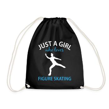 Citation de patinage artistique Cadeau de patinage artistique - Sac de sport léger - noir - Devant