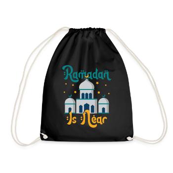 Ramadan Is Near Islamic Muslim Ramadan Mubarak - Drawstring Bag - black - Front