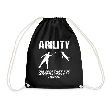 Hundetrainer Spruch Lustig Hundetraining Geschenk - Turnbeutel - Schwarz - Vorne