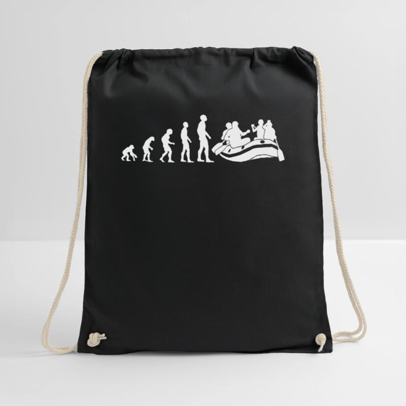 Rafting Evolution White Water Boating Gift Drawstring Bag