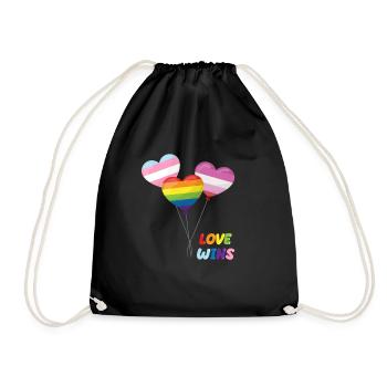 Fier LGBTQ. Déclaration - Sac de sport léger - noir - Devant