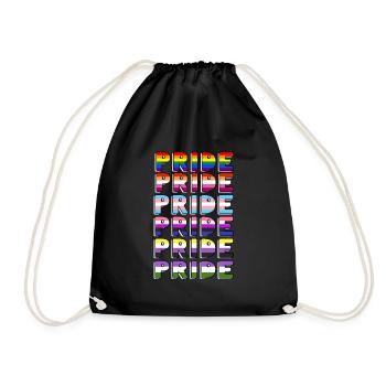 Stolz LGBTQ. Stellungnahme - Turnbeutel - Schwarz - Vorne