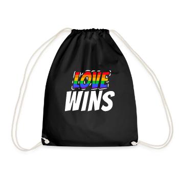Stolz LGBTQ. Die Liebe siegt - Turnbeutel - Schwarz - Vorne