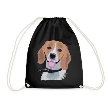Un portrait de chien Beagle - Sac de sport léger - noir - Devant