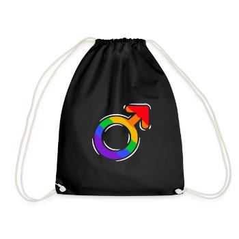 Stolz LGBTQ. Stellungnahme - Turnbeutel - Schwarz - Vorne