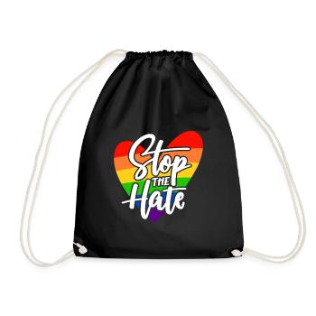 Stolz LGBTQ. Stellungnahme - Turnbeutel - Schwarz - Vorne