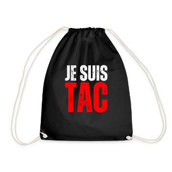 Je Suis TAC - TIC TAC Duo Drôle Cadeau 2 Personnes - Sac de sport léger - noir - Devant