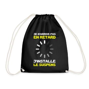 Je N'arrive Pas En Retard J'installe Le Suspens - Sac de sport léger - noir - Devant