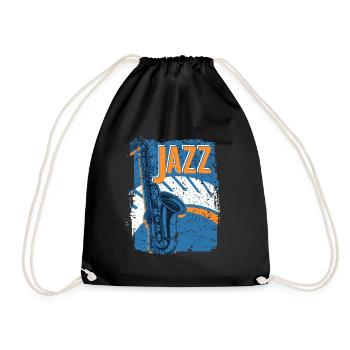 Jazz Music Improvisation Festival - Drawstring Bag - black - Front