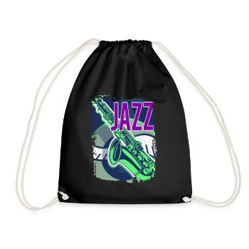 Jazz Musik Improvisation Festival - Turnbeutel - Schwarz - Vorne