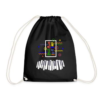 Jazz Music Improvisation Festival - Drawstring Bag - black - Front