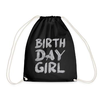 Birthday Girl - Turnbeutel - Schwarz - Vorne