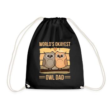 Le papa hibou Okayes du monde - Sac de sport léger - noir - Devant