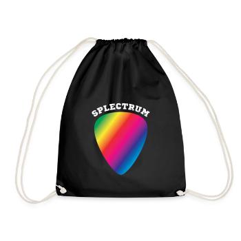 Splectrum - rainbow coloured plectrum, spectrum - Drawstring Bag - black - Front