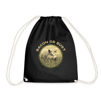 Chasse au bacon ou au buste - Sac de sport léger - noir - Devant